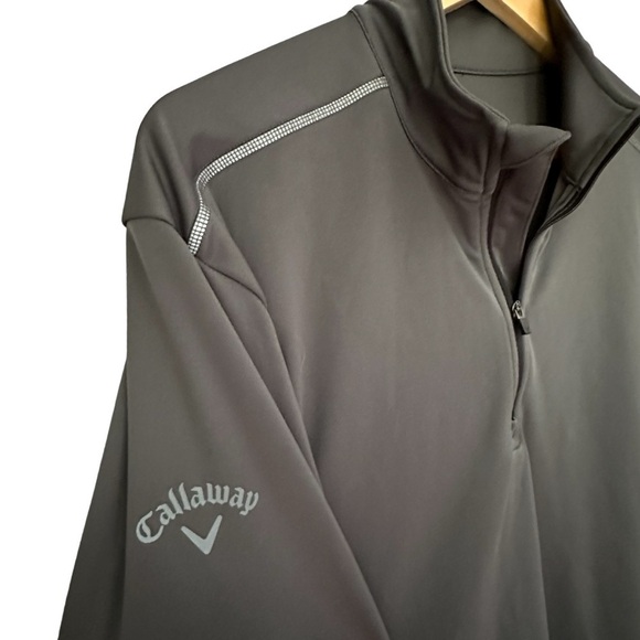 Callaway Weather Series Golf 1/4 Zip Long Sleeve Pullover, Gray, Large - Picture 3 of 8